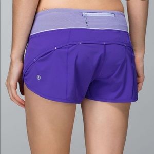 Lululemon Speed Shorts Purple- size 8